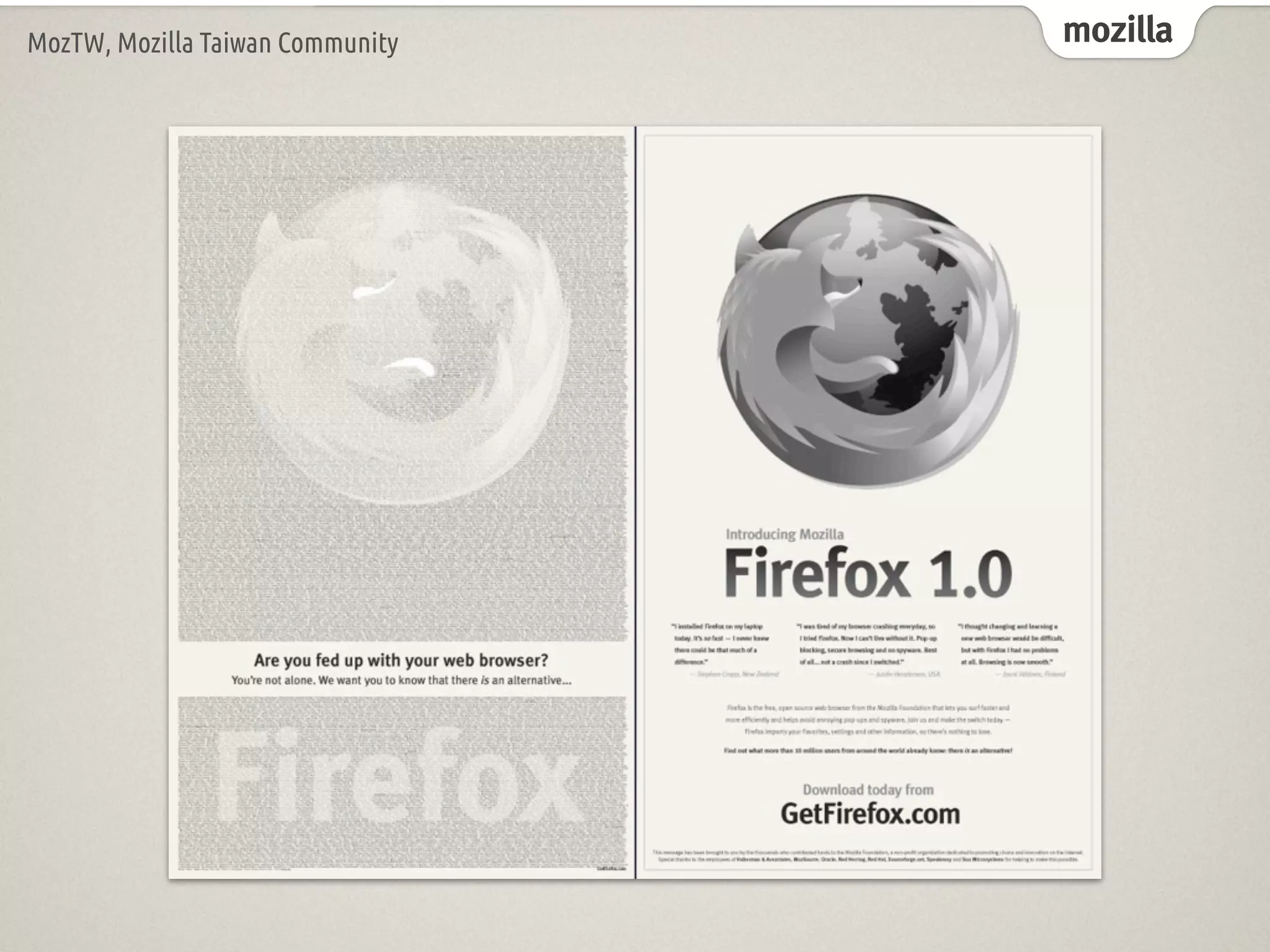 mozillaMozTW, Mozilla Taiwan Community
 