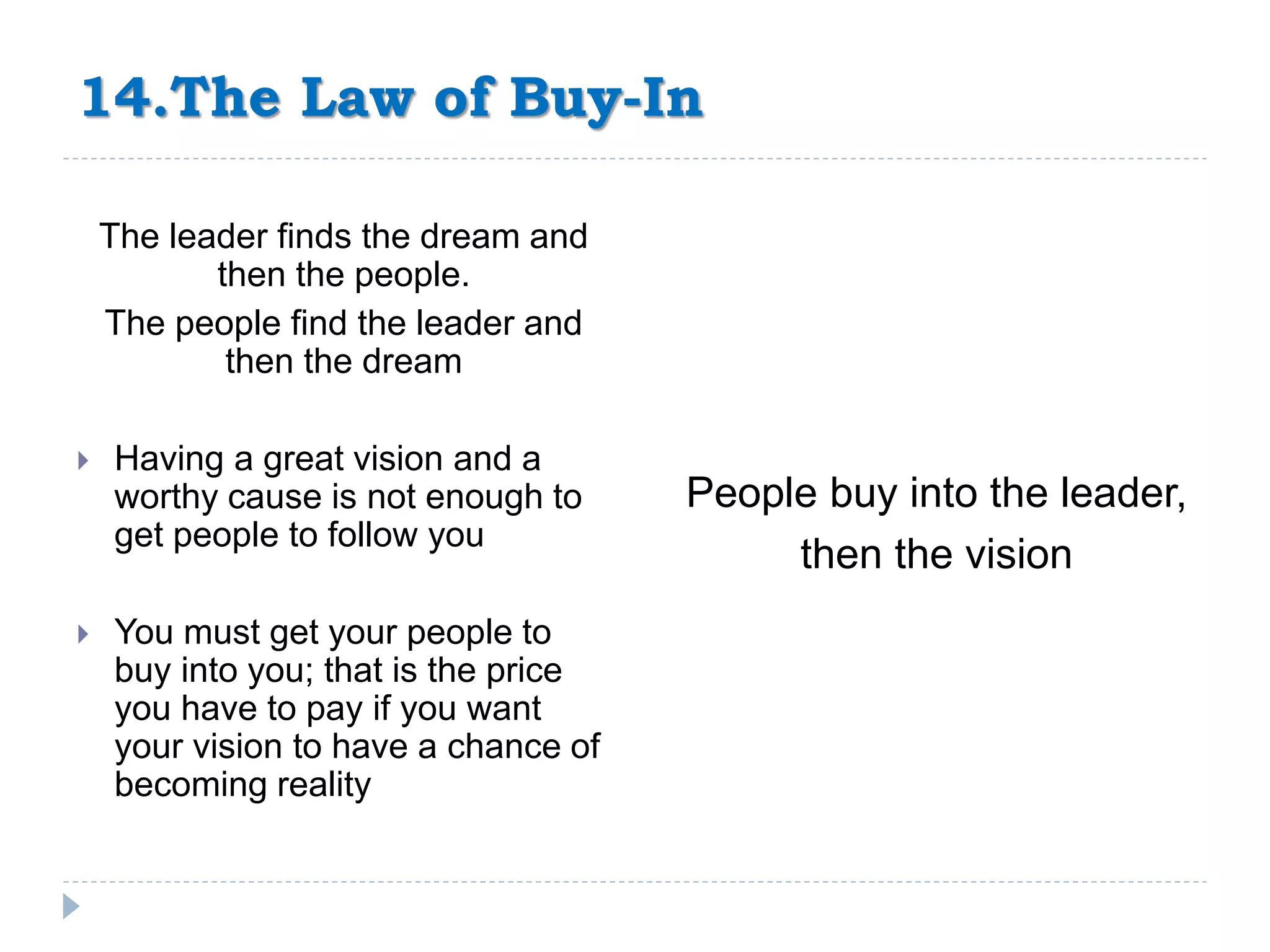 The 21 Irrefutable Laws Of Leadership Ppt | PDF