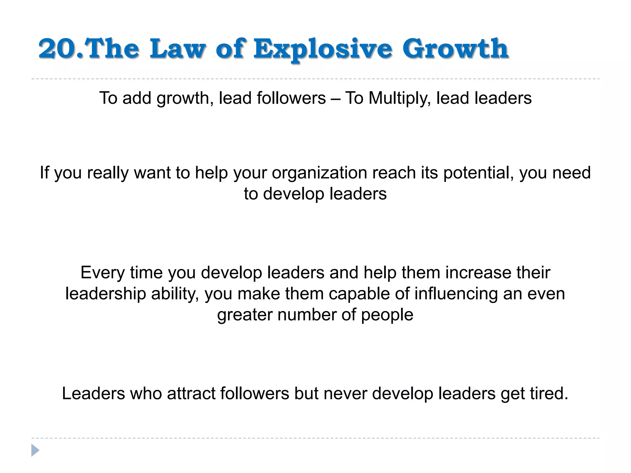 The 21 Irrefutable Laws Of Leadership Ppt PDF Social Networking