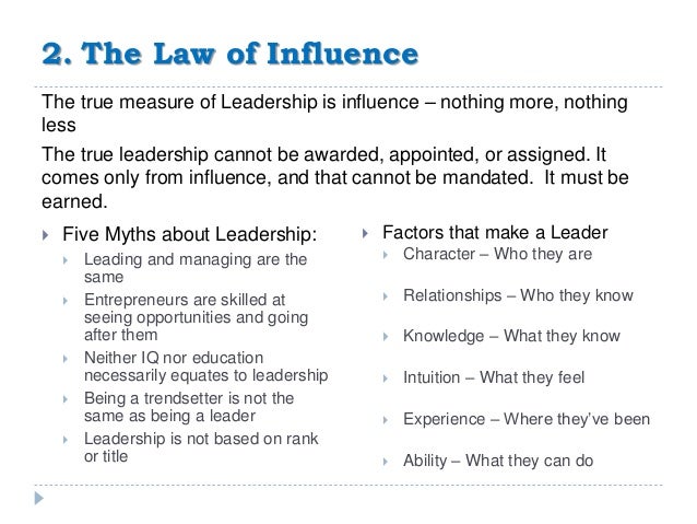 21 laws of leadership