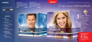  WellnessPack man
                                                  WellnessPack man
                                                                                               WellnessPack woman
                                                                                              WellnessPack woman
                                                                                                                                          NOVO          WELLNESSPACK. SAÚDE E BELEZA NUMA SAQUETA.
                                                  21 saquetas. Cada saqueta contém: Ómega     21 saquetas. Cada saqueta contém: Ómega




                                                                                                                                                 O seu novo WellnessPack!
                                                  3: 2 cápsulas, Complexo Sueco de Beleza     3: 2 cápsulas, Complexo Sueco de Beleza
                                                  Plus (astaxantina e extrato de mirtilo):    Plus (astaxantina e extrato de mirtilo):
                                                  1 cápsula, Multivitamínico e Mineral para   1 cápsula, Multivitamínico e Mineral para
                                                  homem: 1 drageia. 21 dias                   mulher: 1 drageia. 21 dias

      Nutrientes diários, uma saqueta:
                                                  22793                        €28,95         22791                        €28,95


    Multivitamínico   Complexo Sueco    Ómega 3                                                                                                           
      e Mineral        de Beleza Plus
                       (Astaxantina)

                                                                                                                           


              WELLNESSPACK                                                                                                                                                          O que melhorou?
              BENEFÍCIOS
                                                                                                                                                                                     • Teor de minerais e
            PELE                                                                                                                                                                        vitaminas atualizado
            • Mais hidratação
              e elasticidade                                                                                                                                                         • Agora com extrato
            • Menos danos UV e rugas                                                                                                                                                    de mirtilo, rico em
                                                                                                                                                                                        antioxidantes
            VITALIDADE
                                                                                                                                                                                     • Drageias de
            • Menos cansaço e fadiga
                                                                                                                                                                                       multivitaminas e
            SISTEMA IMUNITÁRIO                                                                                                                                                         minerais de ingestão
            • Mais defesas                                                                                                                                                             fácil
            • Menos inﬂamações                                                                                                                                                       • Novo design
                                                                                                                                                                                       informativo
            CORAÇÃO
            • Coração mais saudável e
              melhores níveis de colesterol

            MÚSCULOS &
            ARTICULAÇÕES
            • Mais resistência e força
            • Menos dor e inﬂamações                                                                                                                                            SINTA-SE MELHOR,
                                                                                                                                                                                POR MENOS!


                                                                                                                                                                                5
            VISÃO
                                                                                                                                                                                      º
            • Maior proteção UV                                                                                                                                                       ENVIO
            • Olhos menos cansados
                                                                                                                                                                                      GRÁTIS!
                                                                                                                                                                                 See backpage for more
                                                                                                                                                                                Veja a oferta de subscrição
                                                                                                                                                                                          information
                                                                                                                                                                                na contracapa
2                                                                                                                                                                                                              3
 