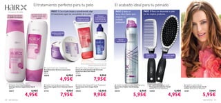 El tratamiento perfecto para tu pelo                                                                                     El acabado ideal para tu peinado
     Los expertos del cabello                               PASO 1 Con el pelo limpio y acondicionado, elige                                                    PASO 2 Aplica el                     PASO 3 Peina y/o desenreda tu pelo
                                  Acondicionador para       el tratamiento según las necesidades de tu pelo.                                                    Spray Ultra Fijador para             con los mejores productos.
     Champú para domar                                                                                                                    Previene
     el cabello encrespado
                                  suavizar el pelo más
                                                                                                                                      la descamación            asegurar un
                                        rebelde                                                  Mantiene el color
                                                                                                el doble de tiempo*                  y los picores del          acabado
                                                                                                                                    cuerpo cabelludo
                                  
                                                                                                                                                               profesional.

                                                                                                                                                                                 

                                                             Suaviza y potencia                                                        
                                                               el volumen


                                                                                                                                                                    Fijación
                                                                                                                                                                  extra fuerte



                                                                                                                                                                                                                             
                                                                                                                                                                                                          
                                                              

                                                                                                                                                                                                          Desenreda              Suaviza y cepilla
                                                                                                                                                                                                          suavemente               facilmente



                                                                                                        *Prueba realizada tras 8 lavados usando la gama de
                                                                                                                       productos HairX Protectora del Color.
                                                    HairX Frizz Free Conditioner                HairX Colour Protect Leave-in Cream
                                                   Acondicionador Antiencrespamiento            Crema Acondicionadora Sin Aclarado
                                                   HairX                                        Protectora del Color HairX
                                                   250 ml.                                      150 ml.
                                                   20618                          6,95€         21760                                         9,95€
                                                                         4,95€                                                   7,95€
       HairX Frizz Free Shampoo                    HairX Volume Boost Hair Mask                HairX Anti-Dandruff Scalp Treatment                           HairX Styling Ultimate Style Hairspray        HairX Detangling Comb                     HairX Cushion Brush
      Champú Antiencrespamiento HairX              Mascarilla Capilar Extra Volumen HairX       Tratamiento Anti-Caspa HairX                                   Spray Ultra Fijador HairX Styling              Peine para Desenredar HairX                Cepillo para Desenredar HairX
      250 ml.                                      200 ml.                                      100 ml.                                                        200 ml.                                        Medida: 22 x 4 cm. Accesorio.              Medidas: 24.5 x 6.3 cm. Accesorio.
      20617                       6,95€            21721                          9,95€         20543                                      12,95€              20374                            6,95€         16000                              5,90€   16181                                7,90€
                                4,95€                                    7,95€                                                   9,95€                                                 5,95€                                           4,95€                                         5,95€
68    aseo personal                                                                                                                                                                                                                                                                   aseo personal   69
 