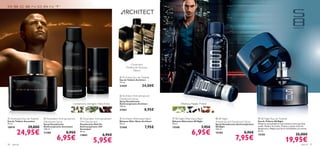         



                                                                                                                                                                    

                                                                                              




                                                                                                        Cicuta azul,
                                                                                                     Madera de Secuoya,
                                                                                                         Tabaco

                                                                                                Architect Eau de Toilette
                                                                                              Eau de Toilette Architect
                                                                                               75 ml.
                                                                                               21559               34,00€
                                                                                                                                                                                                                        
                                                                                                                                             
                                                                                                Architect Anti-perspirant
                                                                                               Deodorant Spray
                                                                                               Spray Desodorante
                                                           Cardamomo, Estragón, Haba Tonka     Antitranspirante Architect              Albahaca, Regaliz, Praliné
                                                                                               150 ml.
                                                                                               21561                 8,95€

 Ascendant Eau de Toilette    Ascendant Anti-perspirant        Ascendant Anti-perspirant     Architect Aftershave Balm      S8 Night Aftershave Balm                S8 Night                            S8 Night Eau de Toilette
Eau de Toilette Ascendant     Deodorant Spray                   24H Deodorant                  Bálsamo After Shave Architect   Bálsamo Aftershave S8 Night              Antiperspirant Deodorant Spray       Eau de Toilette S8 Night
75 ml.                        Spray Desodorante                 Desodorante Roll-On            50 ml.                          50 ml.                                   Spray Desodorante Antitranspirante   Moderna sensualidad en este intenso aroma que deja
10919            29,00€       Antitranspirante Ascendant        Antitranspirante 24H           21560                  7,95€    15188                       7,95€        S8 Night                             huella. Madera de Cedro, Praliné y suaves notas de


         24,95€                                                                                                                                   6,95€
                              150 ml.                           Ascendant                                                                                               150 ml.                              Bergamota y Regaliz que harán inolvidables tus noches.
                                                                                                                                                                                                             50 ml.
                              11280               8,95€         50 ml.
                                                                                                                                                                        15184                    8,95€
                                                                                       6,95€                                                                                                                                                          25,00€
                                         6,95€                                                                                                                                           7,95€
                                                                13863                                                                                                                                        15183


96   para él
                                                                            5,95€                                                                                                                                                          19,95€           para él   97
 