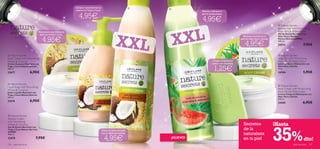 ¡Limpia y acondiciona tus                                 
                                                              manos con Trigo y Coco!                                              Hidrata y refresca tu

                                                                 4,95€                                                             piel en profundidad.

                                                                                                                                   4,95€
                                                                                                                                                                                                       Nature Secrets




                                                                                                                               XL
                                                                                                                                                                                                      Shower Gel with Moisturising




                                                                                                        X XL                 X
                                Rica textura que hidrata tu                                                                                                                                           Aloe Vera & Watermelon
                                 piel con aroma a Coco.                                                                                                                                               Gel de Ducha Nutritivo con


                                   4,95€
      – un secreto natural –                                                                                                                                           ¡Máxima suavidad en tu         Aloe Vera y Sandía
                                                                                                                                                                     piel con Aloe Vera y Sandía!     Nature Secrets JUMBO


                                                                                                                                                                         4,95€
                                                                                                                                                                                                      400 ml.
                                                                                                                                                                                                      24213                  7,95€
                                                                              


 Nature Secrets                                                                                                                                                                                       Nature Secrets
Body Cream with Nourishing                                                                                                                                                                            Soap Bar with Moisturising
Wheat & Coconut                                                                                                                               Limpia y suaviza tus                                    Aloe Vera & Watermelon
Crema Corporal Nutritiva con                                                                                                                  manos con Glicerina.                                    Jabón en Barra Hidratante con

                                                                                                                                               1,25€
Trigo y Coco Nature Secrets                                                                                                                                                                           Aloe Vera y Sandía
200 ml.                                                                                                                                                                                               75 g.
22677                      6,95€                                                                                                                                                                      24204                 1,95€
                                                                                                                                          



  Nature Secrets
Liquid Soap with Nourishing
                                                                                                                                                                                                       Nature Secrets
Wheat & Coconut                                                                                                                                                                                       Body Cream with Moisturising
Jabón Líquido Nutritivo con                                                                                                                                                                          Aloe Vera & Watermelon
Trigo y Coco Nature Secrets                                                                                                                                                                           Crema Corporal Hidratante con
300 ml.                                                                                                                                                                                               Aloe Vera y Sandía
                                                                                                                                                                                                      200 ml.
22676                      6,95€                                                                                                                                         
                                                                                                                                                                                                      24205                 6,95€


 Nature Secrets
Shower Cream
with Nourishing
                                                                                                                                                                       Secretos                     ¡Hasta

                                                                                                                                                                                                    35%
Wheat & Coconut
Gel de Ducha Nutritivo con
Trigo y Coco Nature Secrets                                                               ¡Llena el cuarto de baño                                                     de la
JUMBO
400 ml.
                                                                                          con su delicioso aroma!                                                      naturaleza
22678                          7,95€                                                        4,95€                        ¡NUEVO!                                       en tu piel                                            dto!
126   aseo personal                                                                                                                                                                                                aseo personal   127
 
