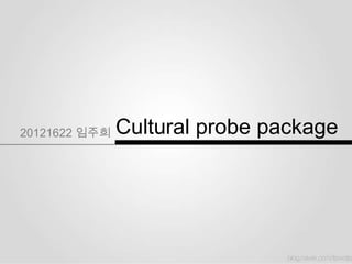 20121622 임주희   Cultural probe package
 