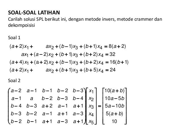 Sistem Persamaan Linear