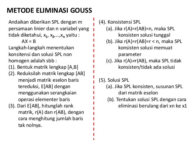 Sistem Persamaan Linear