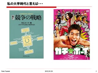 私の大学時代と言えば・・・




Yohei Tsunemi           2010/6/23   7
 