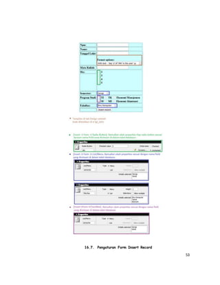 53
16.7. Pengaturan Form Insert Record
 