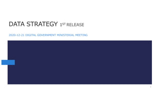 DATA STRATEGY 1ST RELEASE
2020-12-21 DIGITAL GOVERNMENT MINISTERIAL MEETING
1
 