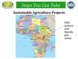 Steps You Can Take
Sustainable Agriculture Projects

                               HQO
                               partners
                               with
                               Rwanda
                               girls
                               school
 