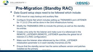MIgrating from Single Instance to RAC via Dataguard | PPTX