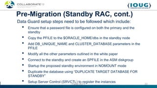 MIgrating from Single Instance to RAC via Dataguard | PPTX