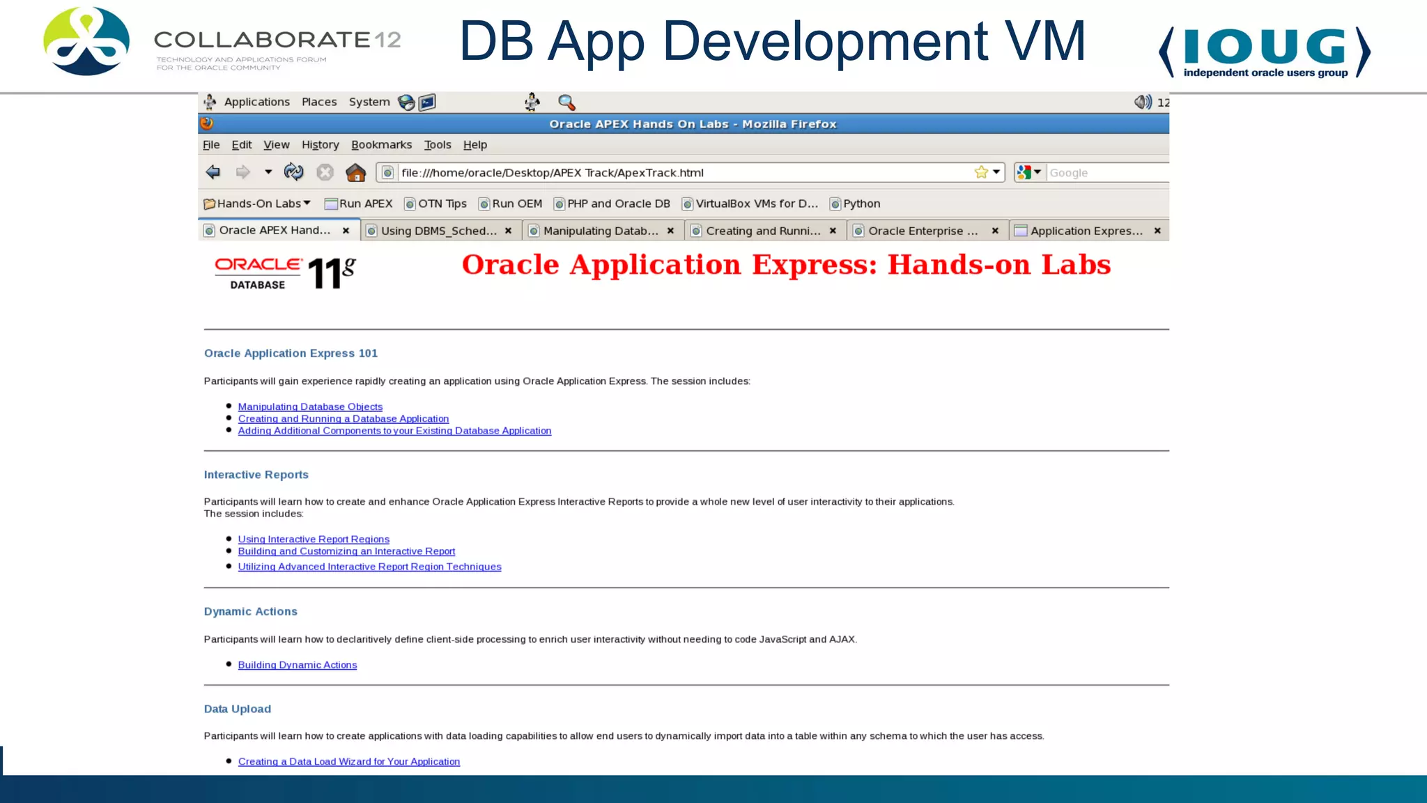 DB App Development VM
 