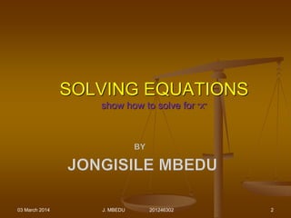 Solve for X | PDF