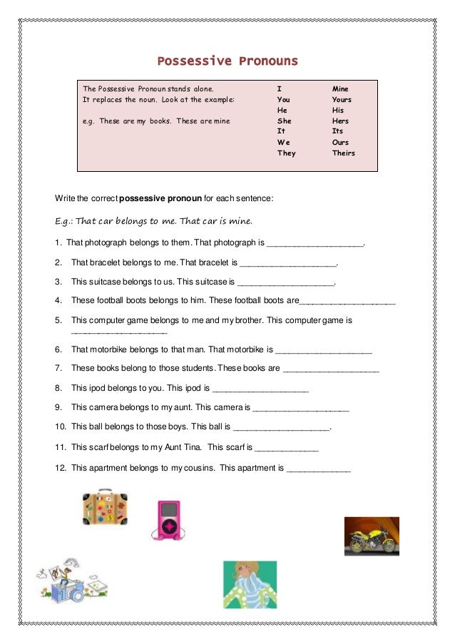 20124 Possessive Pronouns