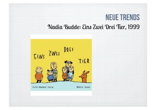 Neue Trends
Nadia Budde: Eins Zwei Drei Tier, 1999
 
