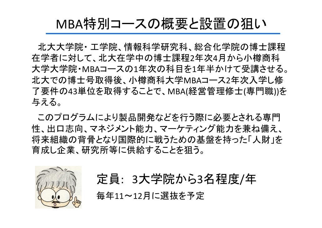 Mba特別コース説明資料