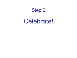 Step 6

Celebrate!
 