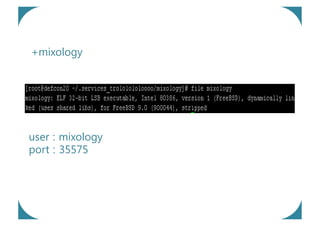 +mixology




user : mixology
port : 35575
 