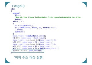 +stage1()




 *버퍼 주소 대상 실행
 