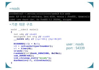 +nssds



+기본 데몬 구조




            user : nssds
            port : 54339
 