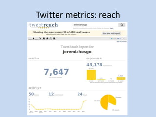 Twitter metrics: reach
 