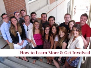 How to Learn More & Get Involved
 