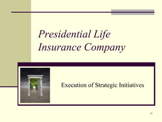 19
Presidential Life
Insurance Company
Execution of Strategic Initiatives
 