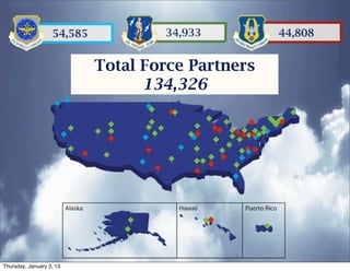 54,585           34,933         44,808


                            Total Force Partners
                                  134,326




Thursday, January 3, 13
 