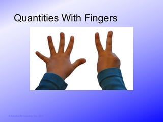 Quantities With Fingers




© Activities for Learning, Inc., 2012
 