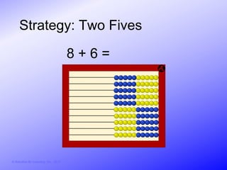 Strategy: Two Fives

                                        8+6=




© Activities for Learning, Inc., 2012
 