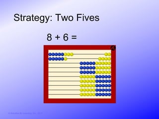 Strategy: Two Fives

                                        8+6=




© Activities for Learning, Inc., 2012
 