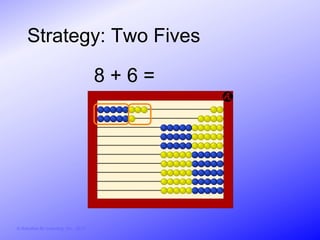 Strategy: Two Fives

                                        8+6=




© Activities for Learning, Inc., 2012
 