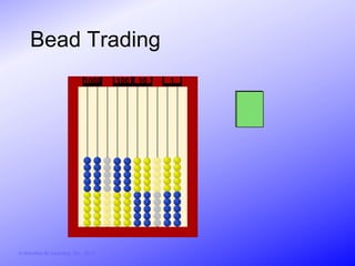 Bead Trading
                               1000     100   10   1




© Activities for Learning, Inc., 2012
 