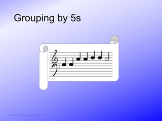 Grouping by 5s



                                        :




© Activities for Learning, Inc., 2012
 