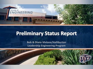 Bob & Diane Malone/Halliburton
Leadership Engineering Program
 