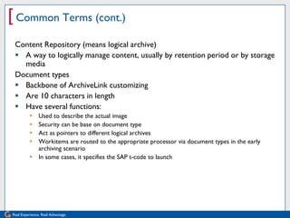 Document Imaging and the SAP Content Server 101 | PPTX