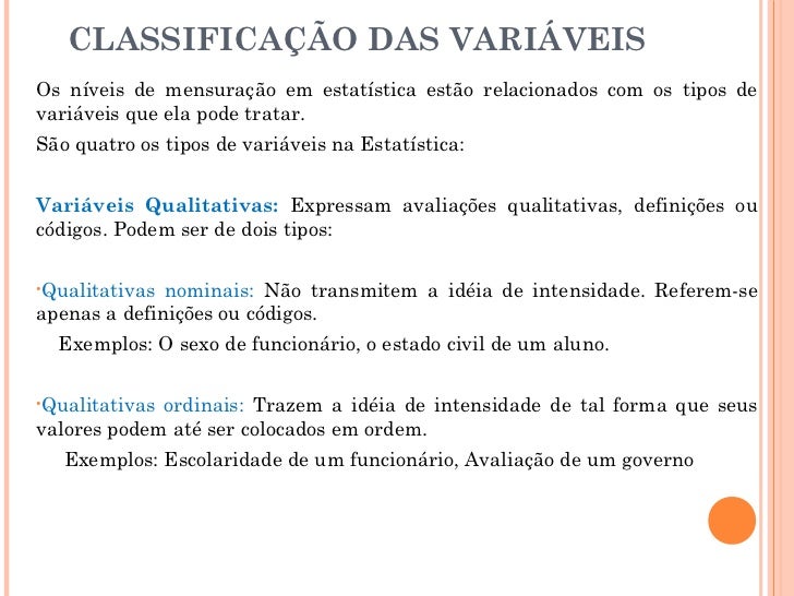 Das Variaveis Do Quadro Quais Sao Qualitativas Nominais