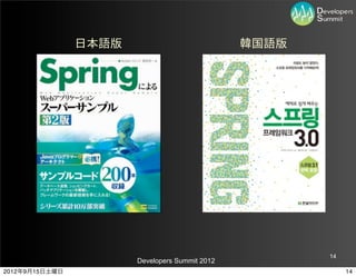 日本語版                            韓国語版




                                                       14
                       Developers Summit 2012
2012年9月15日土曜日                                               14
 