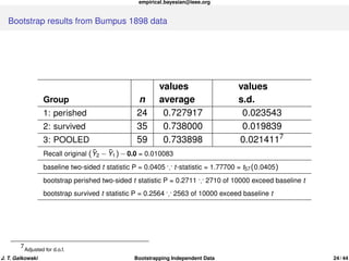 Tutorial on Bootstrap resampling with independent data | PDF | Physics ...