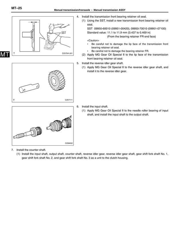 2012 BRZ transmission service manual