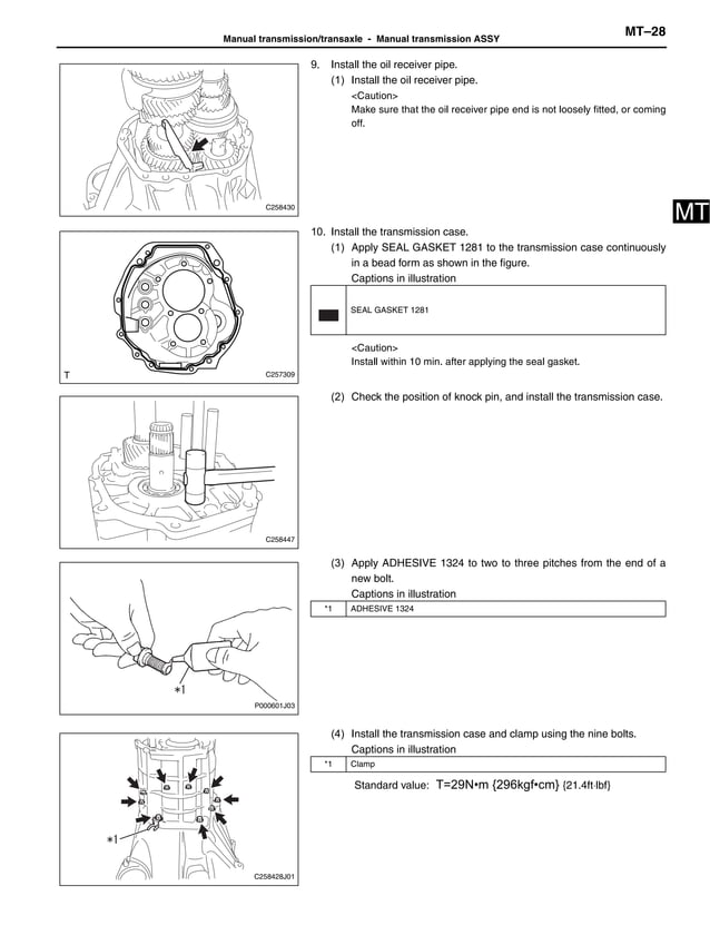 2012 BRZ transmission service manual