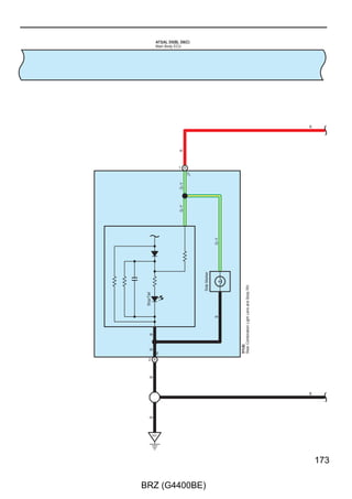 Power Source


     W                                                                                                                                                        W


                                                                                                                                                            W–G(∗3)




                                                            ACC 3                                                                                           SB(∗3)

                                          2 AM1                 IG1 4           W                                                                            W(∗3)
                                                                             (∗3)
                                                            ST1



             1                                                                                        3
     W–R                      W–R         7 AM2                 IG2 6                     G–O                             G–O
            AD3                                                                                      AD3
     (∗3)                      (∗3)                                                       (∗3)                            (∗3)
                                                            ST2 8

                                                                                                      4
                                                                                          W–B                             W–B
                                                                                                     AD3
     (∗2)                                   D55                                           (∗3)                            (∗3)
                                            Ignition or
                                            Starter Switch Assembly
                              7. 5A PUSH–AT

                          1                     2
                  (∗2 A/T)
              (∗2)




                                                        2
                                                       1E
                                  (∗3)

                                                                                                      7. 5A ST

                          5                 3                        W–L            W–L          1                    2
                                                        1                                   1

                          2                 1

                               ST Relay



                                                                                                                                                             G–O
                                                                            1
                                                                                                                                                             (∗2)

                                                                                                                                     10A ECU IG2

                                                                                                                                 1                  2



                                                                                                                                     7. 5A GAUGE

                                                                                                                                 1                  2



                                                                                                                                     15A AT UNIT
                                                                                                                  4
                                                                                                       P                         1                  2
                                                                                                                 3C

                                                1                2
                                      1
                                                                                                                                       7. 5A IG2
                  B




     W–B                                        5                3                    P                P                         1                  2
                                      1                                     1                                    1                                      1

                                                    IG2 Relay

                                                                                                                                         P
                  B




                                                                                                                                     15A A/B MAIN

                                                                                                                                 1                  2
                                                                                                                 1
                     A7




54

                                                                           BRZ (G4400BE)
 