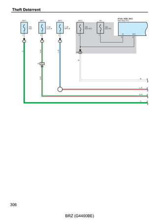 W–B
                                  (∗30)
                                                 B                               B              B




                                                                                                      8 B




                                                                        6 FD1
                                                                                                            E
                                                (∗2)                            (∗2)           (∗2)




                                                                                         BR




                                                                                                      7 B
                                                                                        (∗2)




                                                                                                            LSSR
                                                                                                        F3(B)
                                                                                                        Door Lock with Motor Assembly RH
                            B




                      D1
                           (∗2)
                                                                                                                                           Main Body ECU
                                                                                                                                           A73(A), D5(B), D6(C)




BRZ (G4400BE)
                            B                                                    B              B




                                                                                                      7 A




                      D4
                                                                                       6 ED1
                                                                                                            E
                           (∗2)                                                 (∗2)           (∗2)




                                                                                                      8 A
                                                                                                            LSSR




                                                                                                        E3(A)
                                                                                                        Door Lock with Motor Assembly LH




                                                       BR
                                                                   BR




                                                (∗2)
                                                            (∗2)




                                          W–B
                                  (∗30)




                187
 