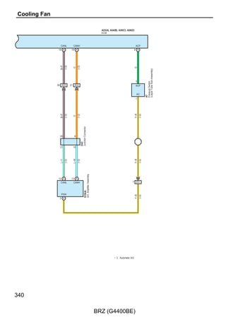 A42                               A12
                                          Front Speed Sensor RH             Front Speed Sensor LH




                                                              W




                                                                                                W
                                             B




                                                                               B
                                                   FR–                FR+           FL–                 FL+
                                              1                   2             1                   2




                                                              G–O
                                             G–B




                                                                               W




                                                                                                B
                                              4              16                32               19
                                              FR–                 FR+           FL–                 FL+




GND2                                          RR+                 RR–           RL+                 RL–
13     A5                                    17              29                31               18
       VSC (VDC) Control Module




                                                                                                LG–B
                                                                               LG
                                                              G
B




                                             L




                                          19 AD1           20 AD1           37 AD1           38 AD1




                                                                                                LG–B
                                                                               LG
                                                              G
                                             L




                                           9 GD1           10 GD1           16 HD1           17 HD1
                                                                                                BR
                                                                               LG
                                             Y




                                                              P




                                              2                   1             2                   1
                                                   RR+                RR–           RL+                 RL–
                                             W




                                                                               W
                                                              B




                                                                                                B




                                          G9                                H12
                                          Rear Speed Sensor RH              Rear Speed Sensor LH




 A1




                                                                                                              221

                                  BRZ (G4400BE)
 