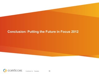 Conclusion: Putting the Future in Focus 2012




           © comScore, Inc.   Proprietary.   46
 