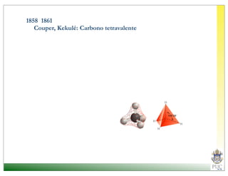 1858 1861
   Couper, Kekulé: Carbono tetravalente
 