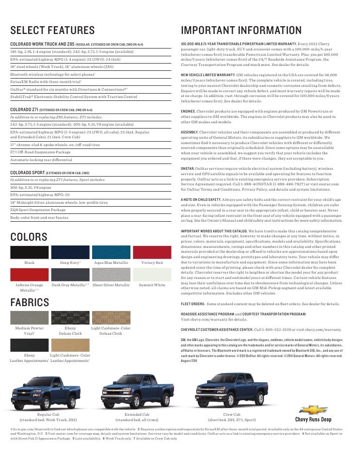 2012 Chevrolet Colorado For Sale Fl Chevrolet Dealer In