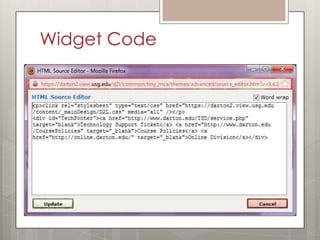 Widget Code
 